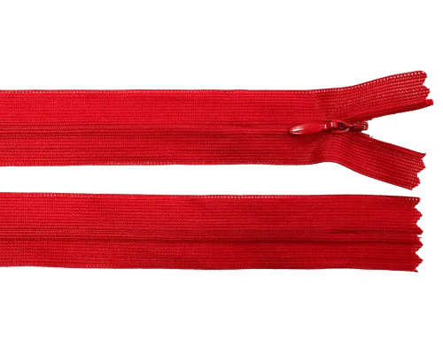 Hidden zipper 20cm Red