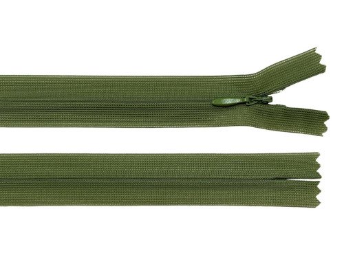 Paslėptas užtrauktukas 20cm Alyvuogė - 1