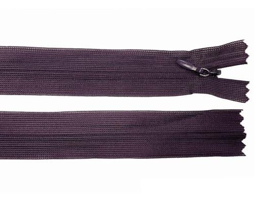 Hidden zipper 20cm Aubergine