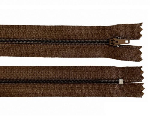 Neišsegamas 3d. užtrauktukas 40cm Rudas - 1