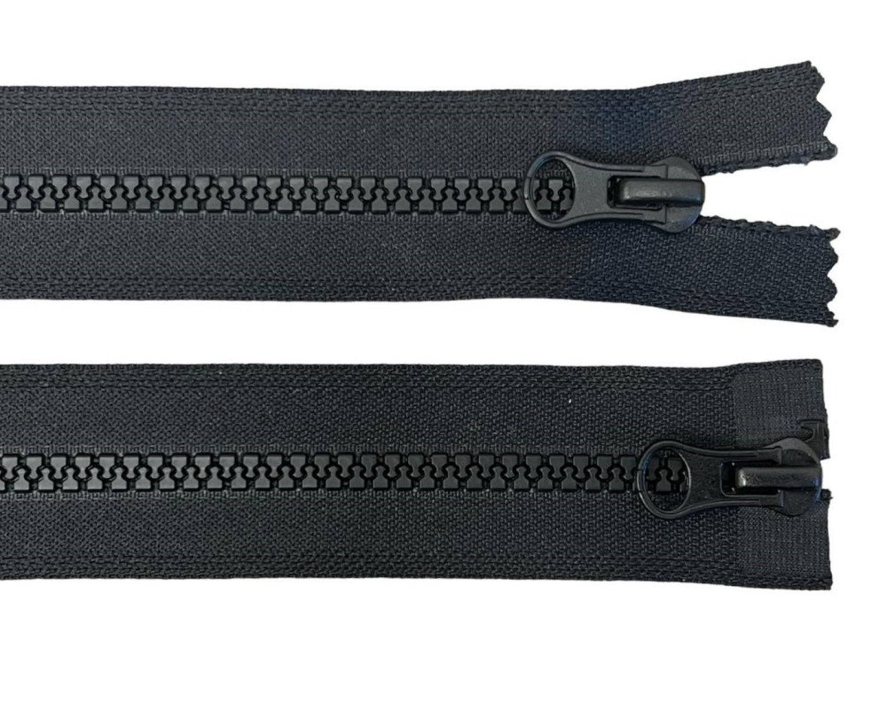 Abugalis, plastikinis užtrauktukas 1m Juodas - 1