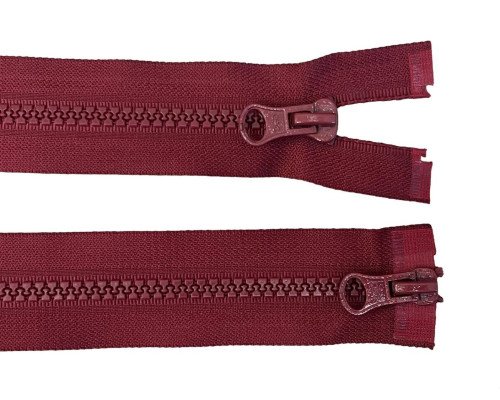Abugalis, plastikinis užtrauktukas 90cm Bordo - 1