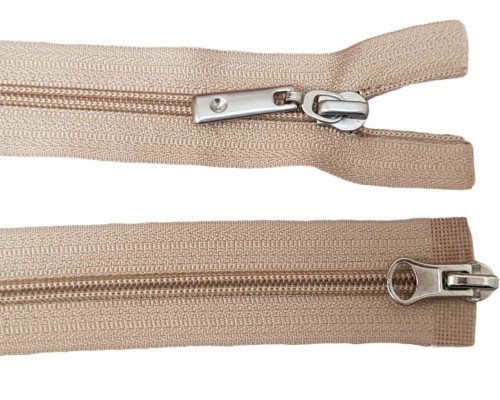 Abugalis, spiralinis užtrauktukas 70cm Smėlio - 1