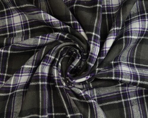 Finished flannel Violet grey - 1