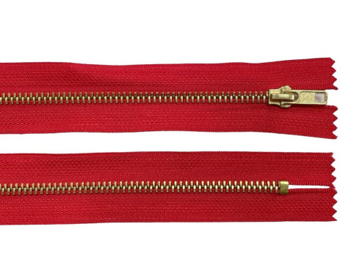 Metal zipper 20cm Red