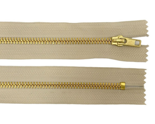 Metal zipper 20cm Sand