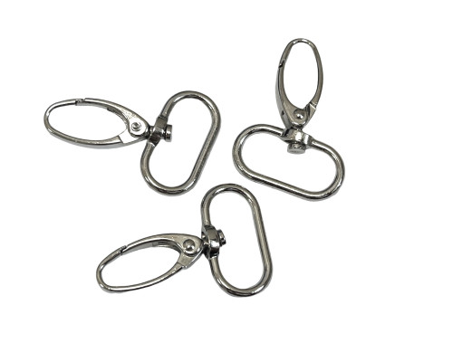 Metal carabiner 25mm | Nickel