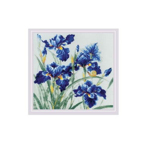 Siuvinėjimo rinkinys Mėlyni irisai - 1