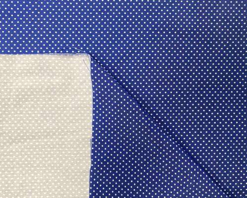 Fabric Bengalish White dots in blue - 1