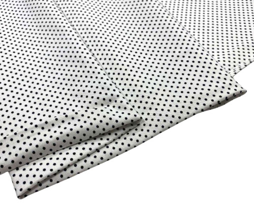 Fabric Bengalish Black dots on white - 2