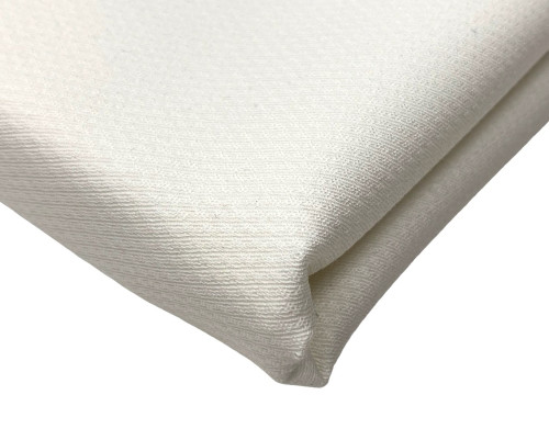 Cotton fabric with elastane Ekru - 1