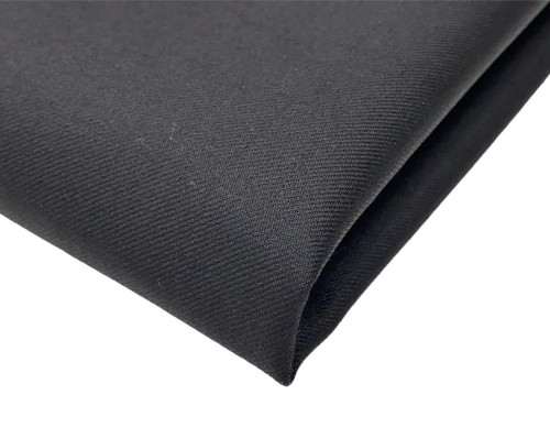 Wool fabric with elastane Black