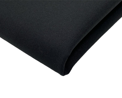 Wool fabric with elastane Black