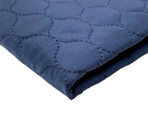 Quilted, reversible jacket fabric Dark denim