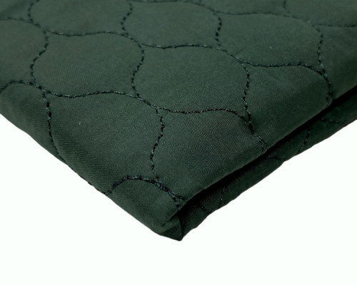 Quilted, reversible jacket fabric Dark green