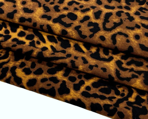 Fabric Bengal leopard writing