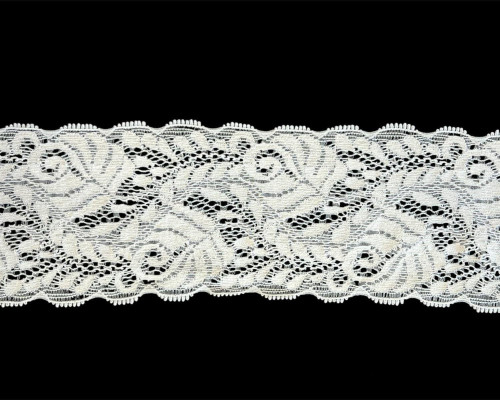 Elastic lace 65mm | White