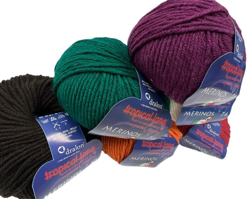 A set of knitting threads in the Tropical Lane