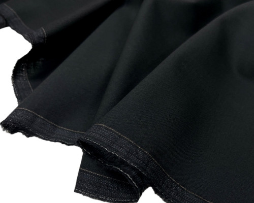 Wool fabric Black - 1