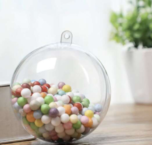 Clear balls in two pieces 10cm