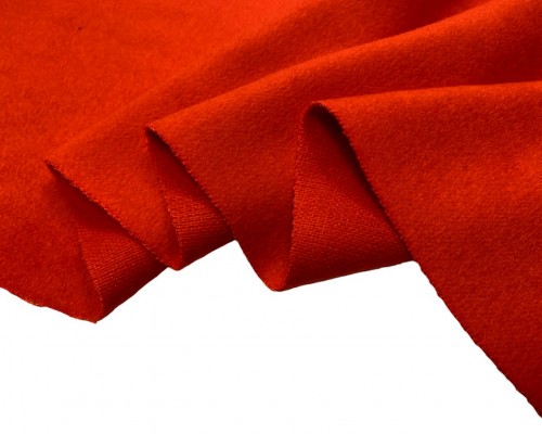 Blue wool fabric Orange - 1