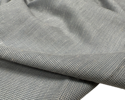 Wool fabric with linen Blue grey - 1