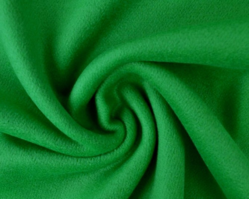 Blue wool fabric Green - 1