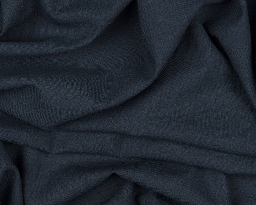 Wool fabric with elastane Dark blue orange - 1