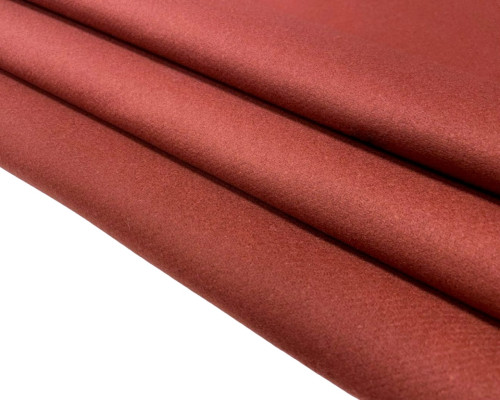 Blue wool fabric Red with a grey tint - 1