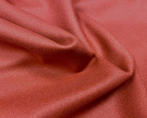 Blue wool fabric Red with a grey tint - 1