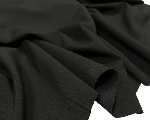 Flat fabric with elastane Katrina Black - 3