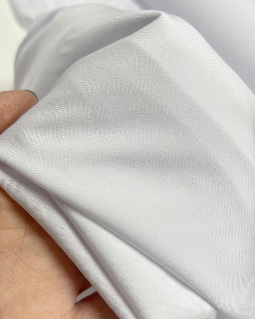 Flat fabric with elastane Katrina White - 1