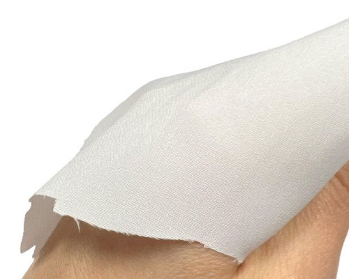 Flat fabric with elastane Katrina White - 3