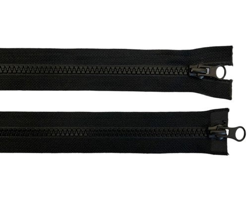 Abugalis, plastikinis užtrauktukas Nr.5 | 110cm Juodas - 1