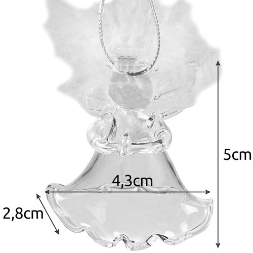 Stikliniai angeliukai 6vnt - 2