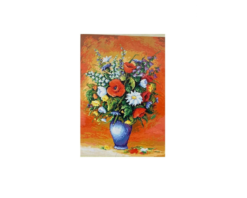 Embroidery painting with thread 40x50cm Flower bouquet | darau.lt