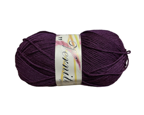 Hair of half wool Dark purple - 1