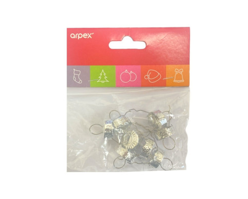 15mm 8v Christmas toy hangers silver one