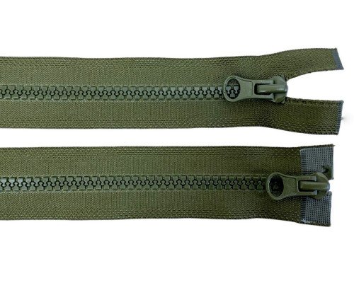 Abugalis, plastikinis užtrauktukas Nr.5 | 85cm Chaki - 1