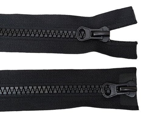 Abugalis, plastikinis užtrauktukas Nr. 5 90cm | Juodas - 1