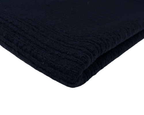 Knitted knitted fabric with wool Dark blue