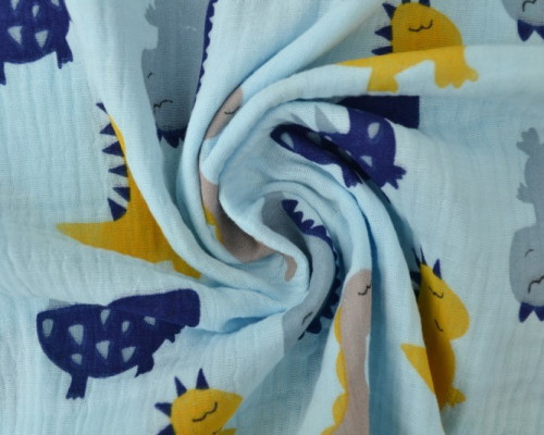 Muslin the Dragons in light blue - 1