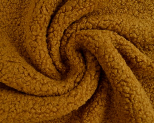 Teddy fabric Dark ochre 350gr/kv.m.