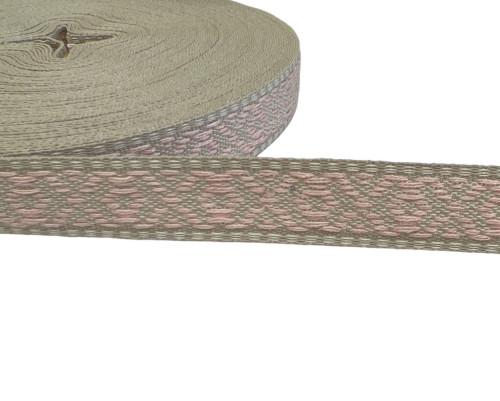 National ribbon 20 mm Linen pink - 1