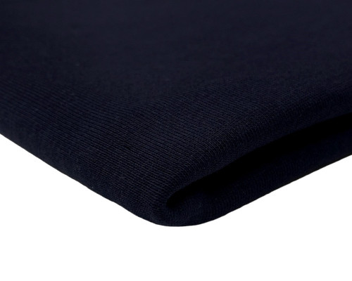 Three-thread terry knitted fabric Dark blue