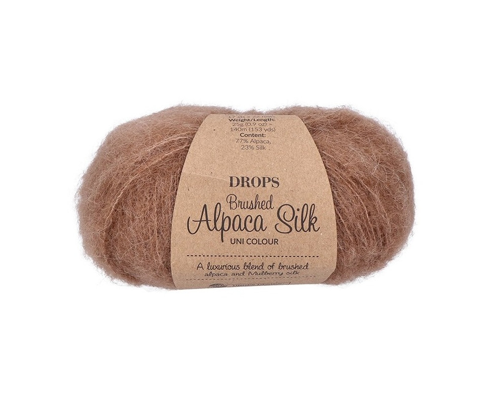 Drops Brushed Alpaca silk 36 Migdolo ruda - 1