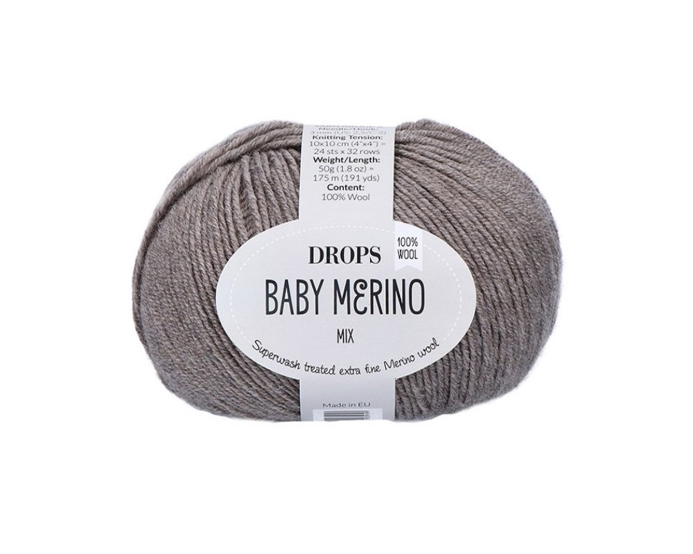 Drops of baby merino 57 gray sand - 1