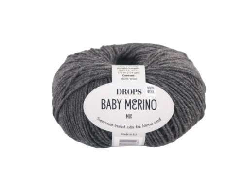 Drops baby merino 20 dark grey one