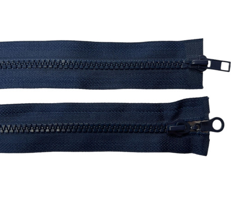 Both ends, plastic zipper No. 5 |80cm Dark blue - 1