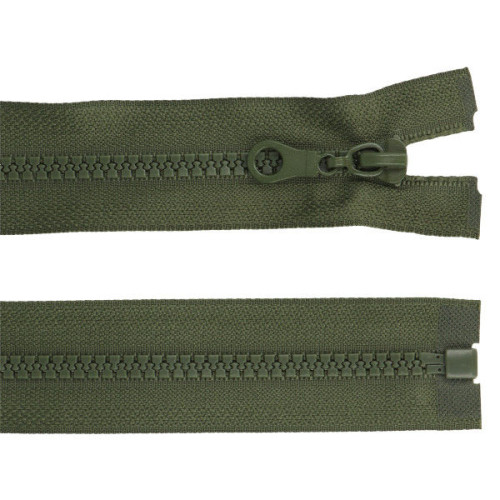 Plastic zipper 60cm Khaki - 1